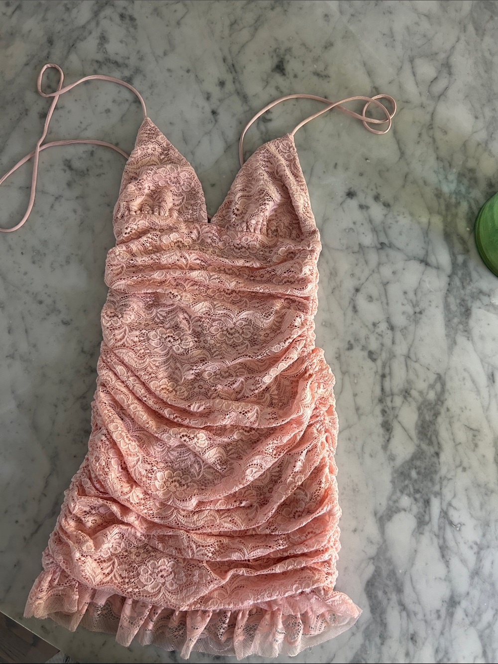Lucy in the Sky Blush Pink Lace Mini Dress - Picture 5 of 7